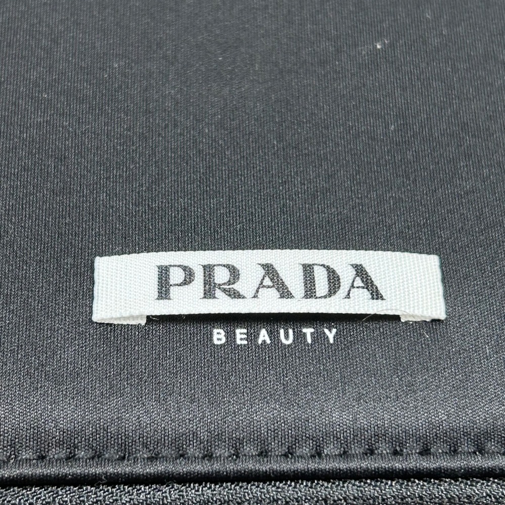 Prada Beauty Makeup Case Black Pink Recycled Polyester Zip Vanity Bag - Picture 4 of 9